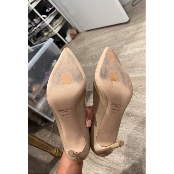 JIMMY CHOO NUDE PATENT STILLETO SIZE 42 - Picture 3 of 7